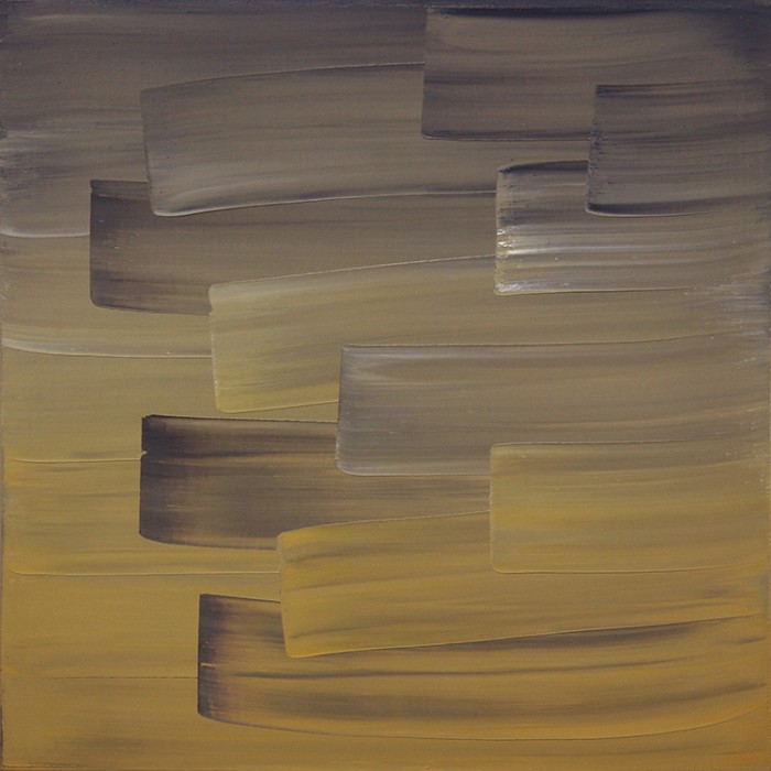 Ulrike Stubenboeck, LIBRARY SERIES #13, 60 x 60 cm, oil on canvas, 2007.